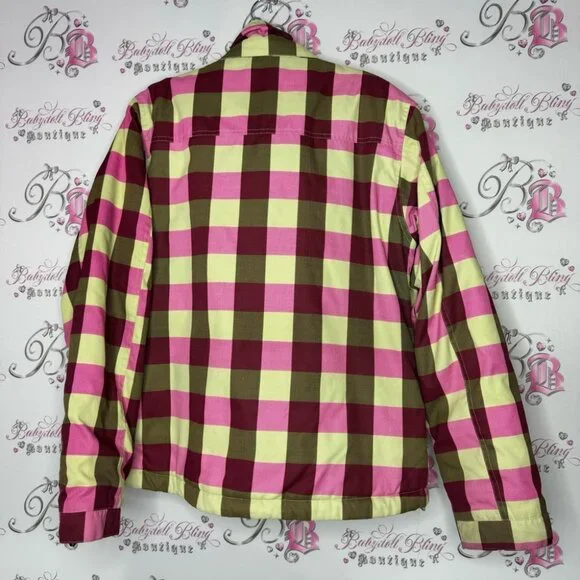 Firefly coat winter ski snowboard plaid green pink warm outdoor snow waterproof - Picture 3 of 6